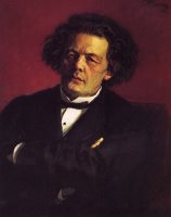Portrait of The Pianist, Conductor, And Composer, Anton Grigorievich Rubinstein by Il'ya Repin