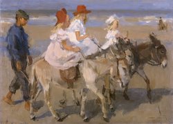 Donkey Rides on The Beach by Isaac Israels