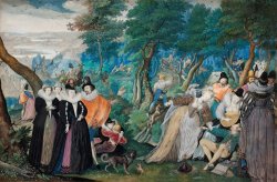 A Party in The Open Air. Allegory on Conjugal Love by Isaac Oliver
