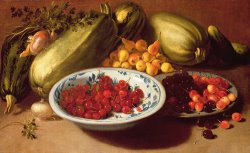 Still Life of Cherries - Marrows and Pears by Italian School