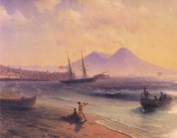 Fishermen Returning Near Naples Detail by Ivan Constantinovich Aivazovsky