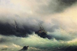 Ships in a Storm by Ivan Constantinovich Aivazovsky