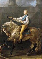 Equestrian Portrait of Stanislaw Kostka Potocki by Jacques Louis David