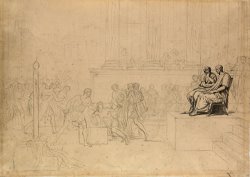 Study for The Execution of The Sons of Brutus by Jacques Louis David