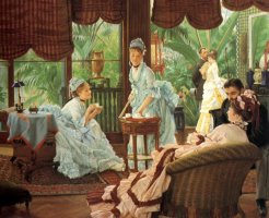 In The Conservatory by James Jacques Joseph Tissot