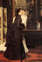 Young Ladies Looking at Japanese Objects by James Jacques Joseph Tissot