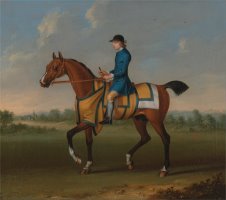A Bay Racehorse with Jockey Up by James Seymour