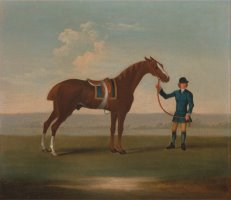 One of Four Portraits of Horses a Chestnut Horse by James Seymour