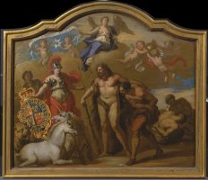 Allegory of The Power of Great Britain by Land, Design for a Decorative Panel for George I's Ceremon by James Thornhill