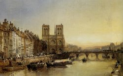Notre Dame From The River Seine by James Webb