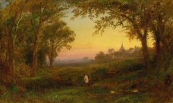 Church Lord Portsmouth Park Surrey by Jasper Francis Cropsey