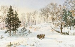 Winter on Ravensdale Road by Jasper Francis Cropsey