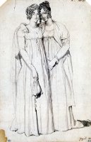 Henriette Harvey And Her Half Sister Elizabeth Norton by Jean Auguste Dominique Ingres