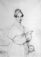 Madame Victor Baltard, Born Adeline Lequeux, And Her Daughter, Paule by Jean Auguste Dominique Ingres