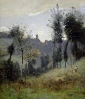 Canteleu near Rouen by Jean Baptiste Camille Corot