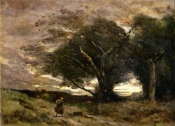Gust of Wind by Jean Baptiste Camille Corot