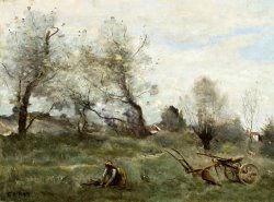 La Charrue (the Plow) by Jean Baptiste Camille Corot