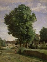 Outskirts of a village near Beauvais by Jean Baptiste Camille Corot