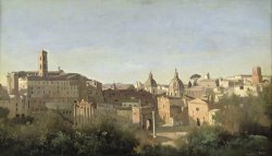 The Forum seen from the Farnese Gardens by Jean Baptiste Camille Corot