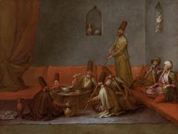 Dervishes Sharing a Meal by Jean Baptiste Vanmour