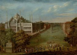 The Grand Vizier Crossing The Atmeydani (horse Square) by Jean Baptiste Vanmour
