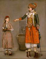 A Frankish Woman And Her Servant by Jean-Etienne Liotard