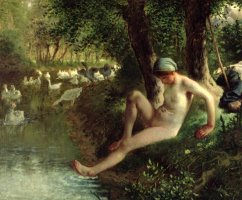 The Bather by Jean-Francois Millet