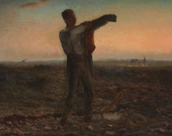 The End Of The Day Effect Of Evening by Jean-Francois Millet