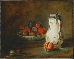 A Bowl of Plums by Jean-simeon Chardin