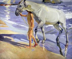 Washing the Horse by Joaquin Sorolla y Bastida