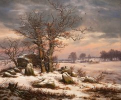 Winter Landscape Near Vordingborg, Denmark by Johan Christian Dahl