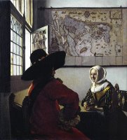 Officer And a Laughing Girl by Johannes Vermeer