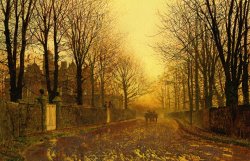 Autumn Evening by John Atkinson Grimshaw
