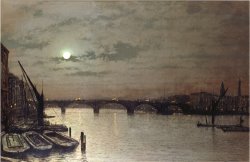 London Bridge 1883 by John Atkinson Grimshaw