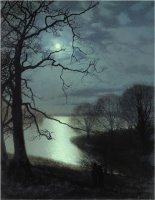 Watching a Moonlit Lake by John Atkinson Grimshaw