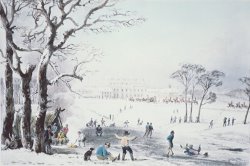 View Of Buckingham House And St James Park In The Winter by John Burnet