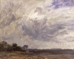  Landscape with Grey Windy Sky by John Constable