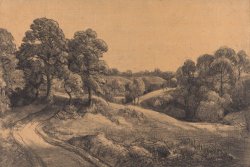 Wooded Slope with a Receding Road by John Constable