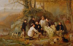 Claiming the Shot - After the Hunt in the Adirondacks by John George Brown