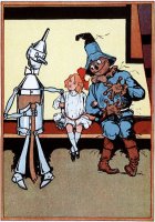 Land of Oz: Dorothy with Scarecrow And Tin Woodman by John R. Neill