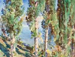 Corfu Cypresses by John Singer Sargent