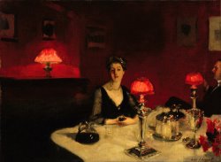 Le Verre De Porto (a Dinner Table at Night) by John Singer Sargent