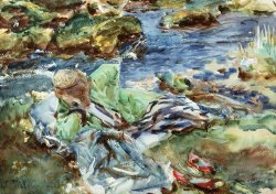 Turkish Woman by a Stream by John Singer Sargent