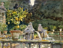 Villa Di Marlia, Lucca a Fountain by John Singer Sargent