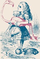 Alice And Flamingo Croquet Mallet by John Tenniel