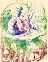 Smoking Caterpillar Alice In Wonderland by John Tenniel