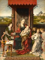 Virgin And Child with Angels by Joos van Cleve