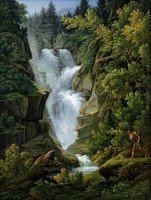 Waterfall in the Bern Highlands by Joseph Anton Koch