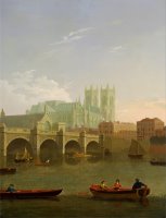Westminster Abbey And Bridge by Joseph Farington