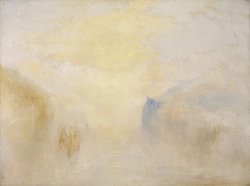 Sunrise, with a Boat Between Headlands by Joseph Mallord William Turner